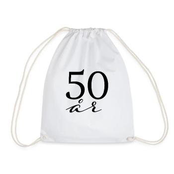 50 ans - Sac de sport léger - blanc - Devant