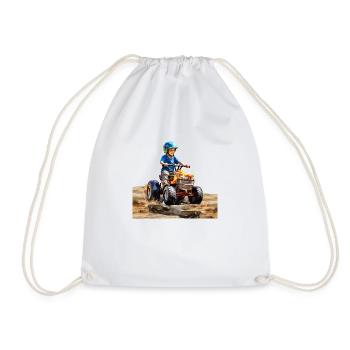 Why do children love pedal vehicles? - Drawstring Bag - white - Front