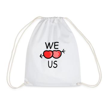 We love us - Drawstring Bag - white - Front