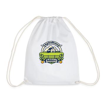 Farmer Support #6 - Drawstring Bag - white - Front