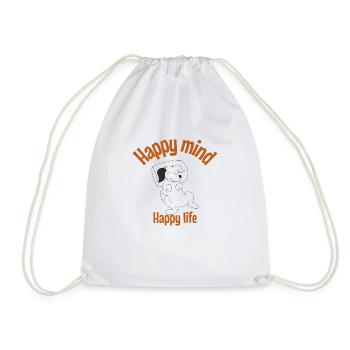 Un heureux, une vie heureuse - Sac de sport léger - blanc - Devant