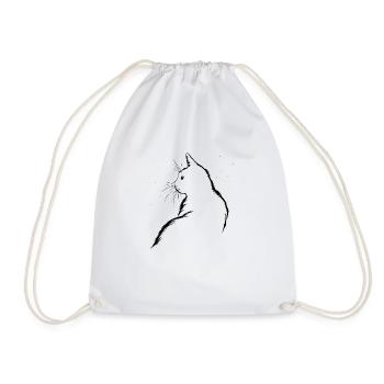 Chat, Motif De Chat - Sac de sport léger - blanc - Devant