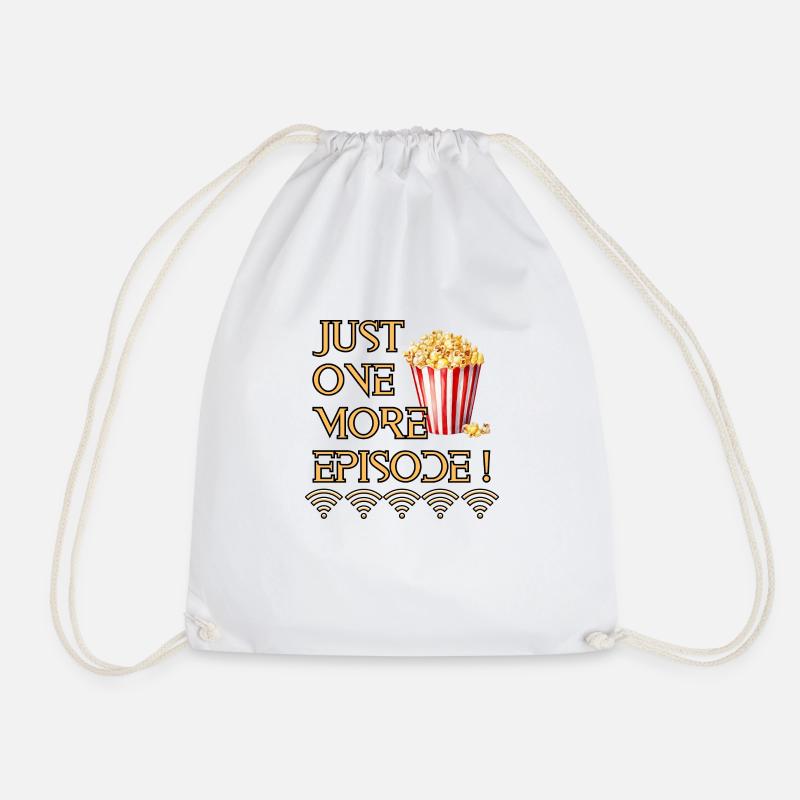 Just one more episode ! - Drawstring Bag - white