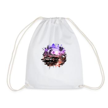 Vacation Early Summer Late Summer Summer Vacation Sea Car - Drawstring Bag - white - Front