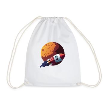 Fusée martienne - Sac de sport léger - blanc - Devant