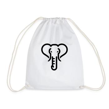 Idée cadeau illustration éléphant - Sac de sport léger - blanc - Devant
