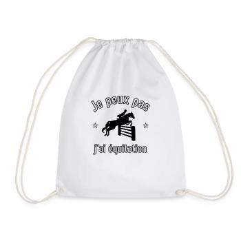 I can't I have horse riding - Drawstring Bag - white - Front