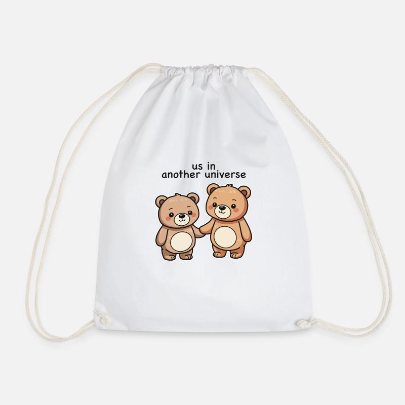 We in Another Universe Bears edition - Drawstring Bag - white