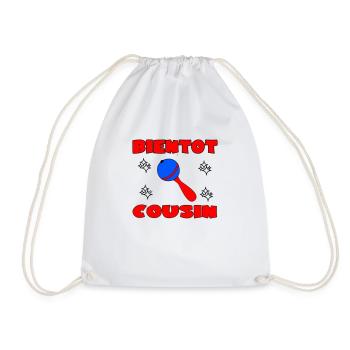 SOON COUSIN - Drawstring Bag - white - Front