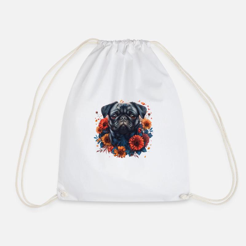 Mops - Turnbeutel - Weiß