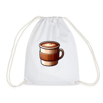Kaffeetasse - Turnbeutel - Weiß - Vorne