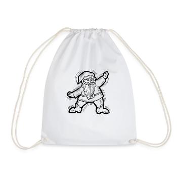 Santa Claus - Drawstring Bag - white - Front
