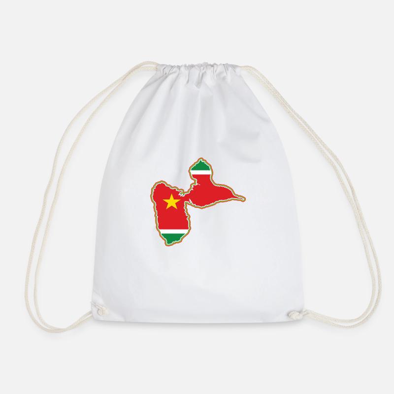 drapeau carte géographique de la guadeloupe - Sac de sport léger - blanc