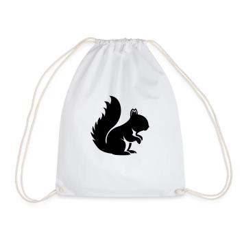 Squirrel - Drawstring Bag - white - Front