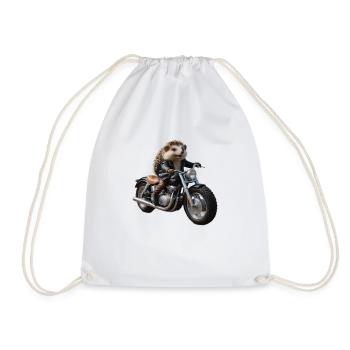 Hérisson motard - Sac de sport léger - blanc - Devant