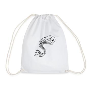 Méduse mignonne, coloriage pour vêtements pour enfants - Sac de sport léger - blanc - Devant