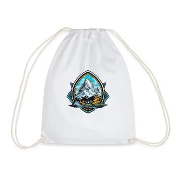 Mountain Mountain - Drawstring Bag - white - Front
