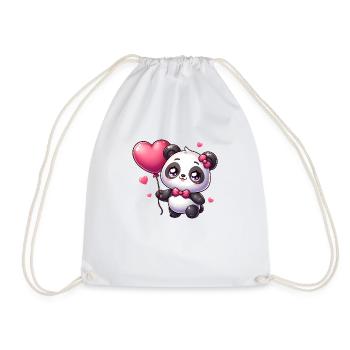 panda kawaii - Sac de sport léger - blanc - Devant
