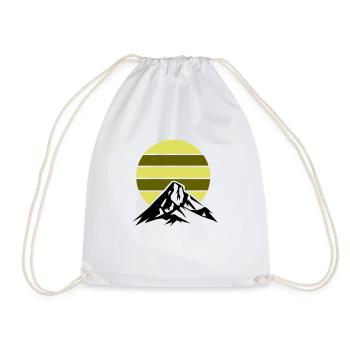 mountains mountains - Drawstring Bag - white - Front
