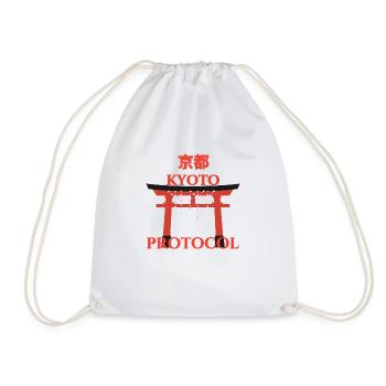 KYOTO PROTOCOL - Drawstring Bag - white - Front