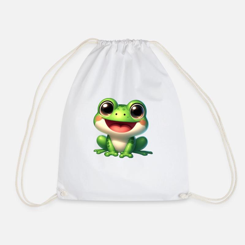 Frog / Frosch - Turnbeutel - Weiß