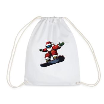 Noël du snowboarder - Sac de sport léger - blanc - Devant