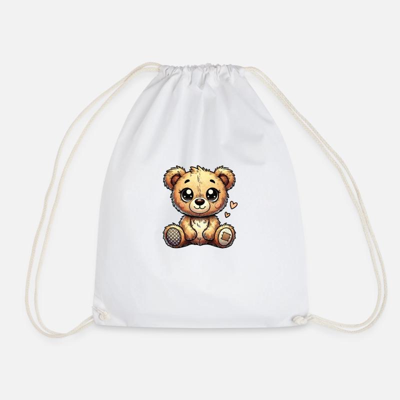 Teddybär - Turnbeutel - Weiß