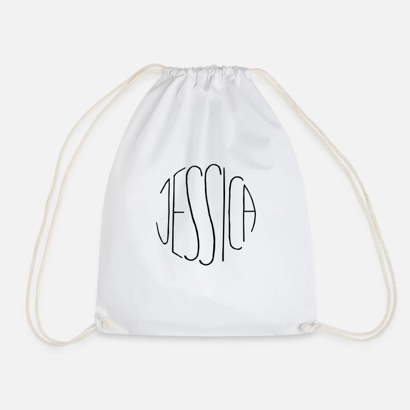 Jessica - Drawstring Bag - white