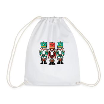 Christmas Nutcrackers - Drawstring Bag - white - Front
