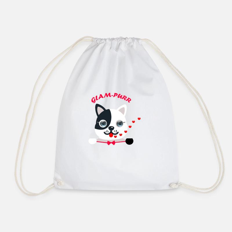 Cat- glampurr - Turnbeutel - Weiß
