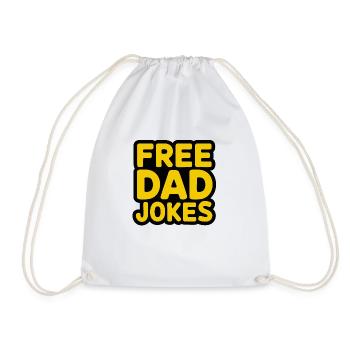 Free Dad Jokes - Drawstring Bag - white - Front