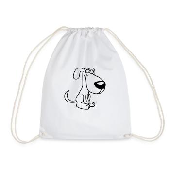 Chien, Fou, Petit, Heureux, Drôle, Idiot, Cool - Sac de sport léger - blanc - Devant
