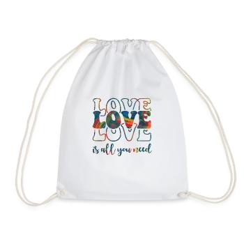 xoxo love you amore Blumen Frauen Valentinstag 14 - Turnbeutel - Weiß - Vorne