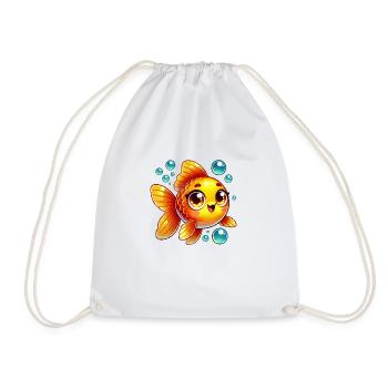 poisson rouge - Sac de sport léger - blanc - Devant