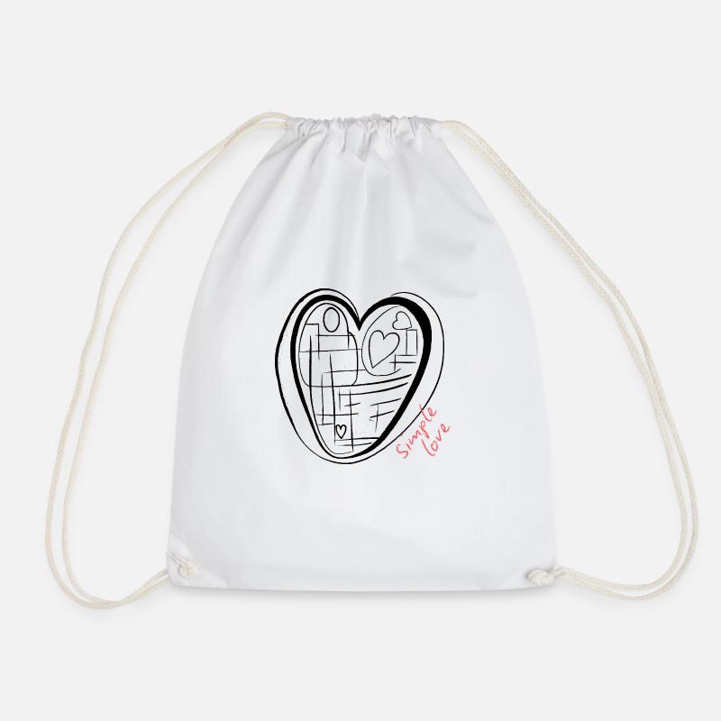 simply love - Drawstring Bag - white