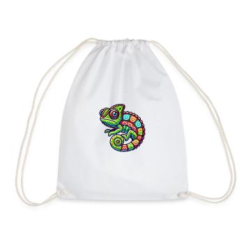 caméléon - Sac de sport léger - blanc - Devant