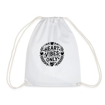 Vibrations du cœur uniquement - Sac de sport léger - blanc - Devant