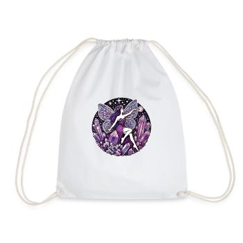 Purple Fairy - Drawstring Bag - white - Front