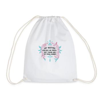 My Besties Kids May Be Feral - Sac de sport léger - blanc - Devant
