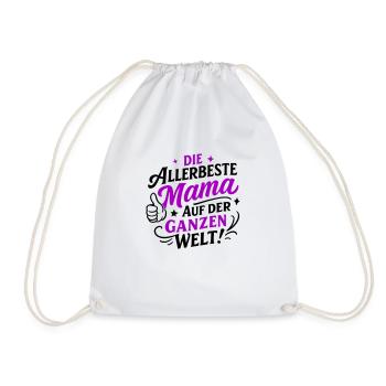 Beste Mama Spruch - Turnbeutel - Weiß - Vorne