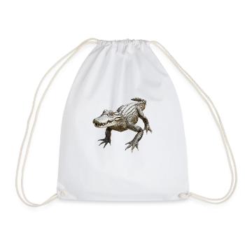 Crocodile - Drawstring Bag - white - Front