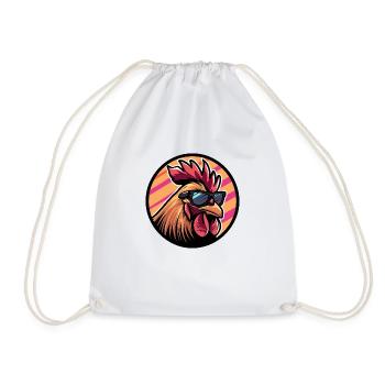 Coq Bande Dessinée Cool - Sac de sport léger - blanc - Devant