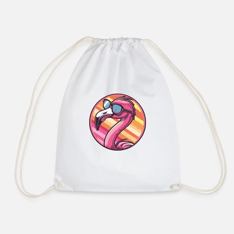 Flamingo Comic Cool - Turnbeutel - Weiß