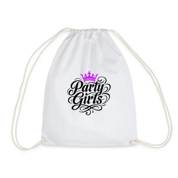 Party Girls Crown - Drawstring Bag - white - Front