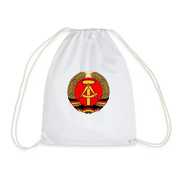 ddr gdr emblem - Drawstring Bag - white - Front