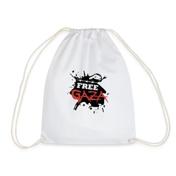 Free Gaza - Turnbeutel - Weiß - Vorne