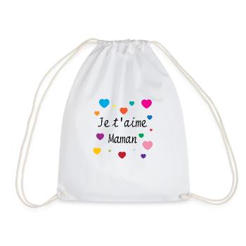 Je t'aime Maman - Turnbeutel - Weiß - Vorne