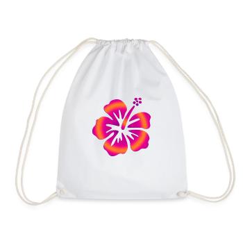 Hibiscus rose - Sac de sport léger - blanc - Devant