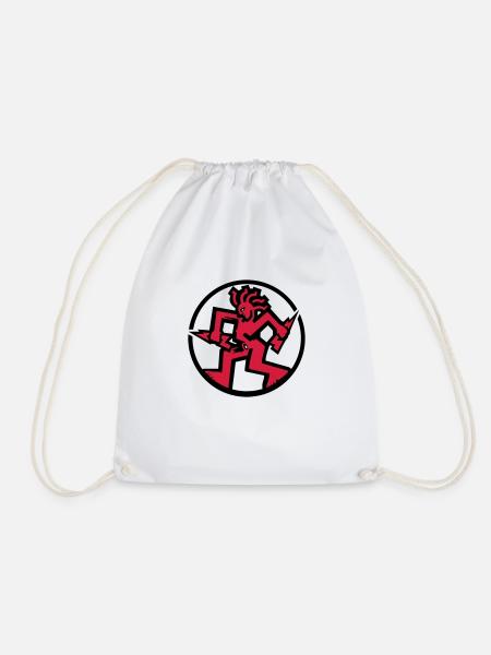 Circular Fantazia Logo - Drawstring Bag - white