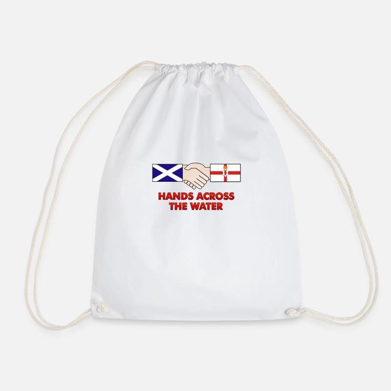 hands_across - Drawstring Bag - white